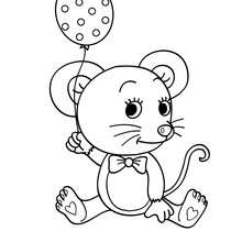 Mouse online coloring - Coloring page - ANIMAL coloring pages - PET coloring pages - MOUSE coloring pages