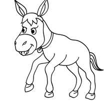 Donkey online coloring - Coloring page - ANIMAL coloring pages - FARM ANIMAL coloring pages - DONKEY coloring pages
