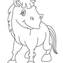 Kawaii donkey coloring page