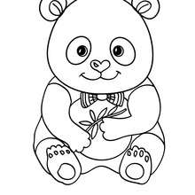 Cute panda coloring page