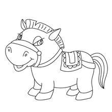 Cute pony coloring page - Coloring page - ANIMAL coloring pages - FARM ANIMAL coloring pages - PONY coloring pages