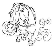Kawaii pony coloring page - Coloring page - ANIMAL coloring pages - FARM ANIMAL coloring pages - PONY coloring pages