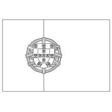 Flag of Portugal coloring page - Coloring page - SPORT coloring pages - SOCCER coloring pages - SOCCER TEAM FLAGS coloring pages