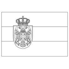 Flag of Serbia coloring page - Coloring page - SPORT coloring pages - SOCCER coloring pages - SOCCER TEAM FLAGS coloring pages