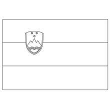 Flag of Slovenia coloring page - Coloring page - SPORT coloring pages - SOCCER coloring pages - SOCCER TEAM FLAGS coloring pages