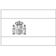 Flag of Spain coloring page - Coloring page - SPORT coloring pages - SOCCER coloring pages - SOCCER TEAM FLAGS coloring pages