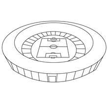 Soccer stadium coloring page