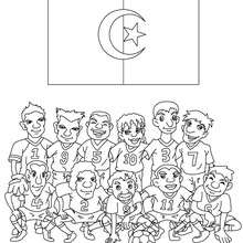 Team of Algeria coloring page - Coloring page - SPORT coloring pages - SOCCER coloring pages - SOCCER TEAMS coloring pages