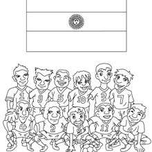 Team of Argentina coloring page - Coloring page - SPORT coloring pages - SOCCER coloring pages - SOCCER TEAMS coloring pages