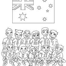 Team of Australia coloring page