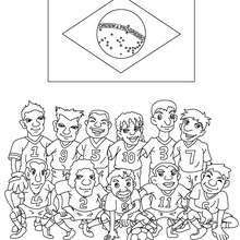 Team of Brazil coloring page