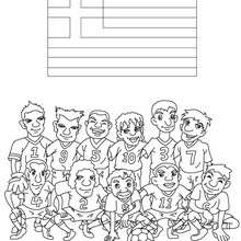 Team of Greece coloring page