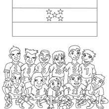 Team of Honduras coloring page - Coloring page - SPORT coloring pages - SOCCER coloring pages - SOCCER TEAMS coloring pages