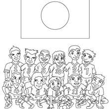 Team of Japan coloring page