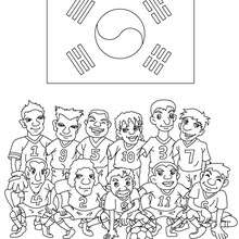 Team of Korea Republic coloring page