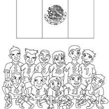 Team of Mexico coloring page