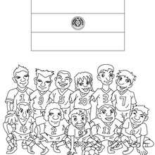 Team of Paraguay coloring page