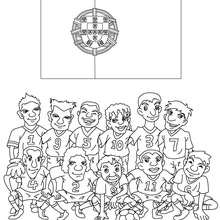 Team of Portugal coloring page - Coloring page - SPORT coloring pages - SOCCER coloring pages - SOCCER TEAMS coloring pages