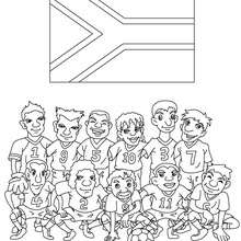 Team of South Africa coloring page