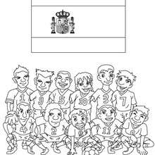 Team of Spain coloring page - Coloring page - SPORT coloring pages - SOCCER coloring pages - SOCCER TEAMS coloring pages