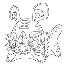 Tiger online coloring - Coloring page - ANIMAL coloring pages - WILD ANIMAL coloring pages - JUNGLE ANIMALS coloring pages - TIGER coloring pages
