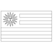 Flag of Uruguay coloring page - Coloring page - SPORT coloring pages - SOCCER coloring pages - SOCCER TEAM FLAGS coloring pages