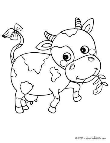 Cute cow coloring pages - Hellokids.com