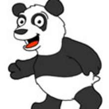 caneta, Como desenhar um panda