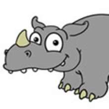 desenho, Como desenhar um rinoceronte