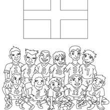 Team of England coloring page