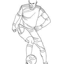 Zidane playing soccer coloring page - Coloring page - SPORT coloring pages - SOCCER coloring pages - SOCCER PLAYERS coloring pages
