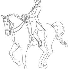 Man training a horse coloring page