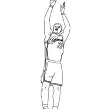 Lebron James online coloring - Coloring page - SPORT coloring pages - BASKETBALL coloring pages - LEBRON JAMES coloring pages