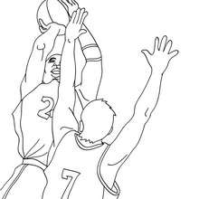 Basketball players coloring page