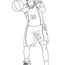 Player passing ball coloring page