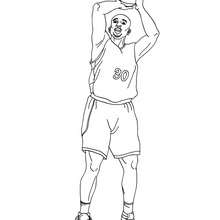 Basketball free throw action coloring page - Coloring page - SPORT coloring pages - BASKETBALL coloring pages - BASKETBALL online coloring