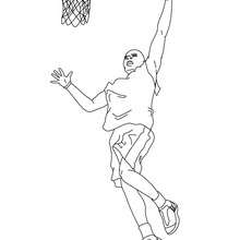 Basketball jump shot coloring page