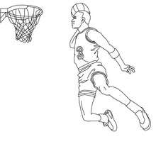 Basketball lay up coloring page