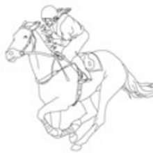 HORSE COMPETITION coloring pages