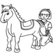 HORSE-RIDING SCHOOL coloring pages