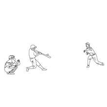 Baseball match coloring page