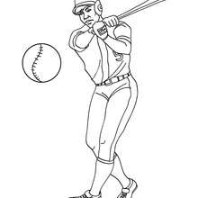 Baseball batter coloring page - Coloring page - SPORT coloring pages - BASEBALL coloring pages