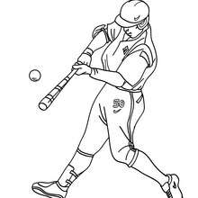 Batter coloring page