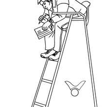 Volleyball referee coloring page