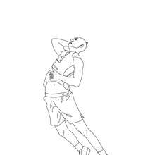 Volleyball jump serve coloring page