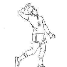 Volleyball top spin serve coloring page