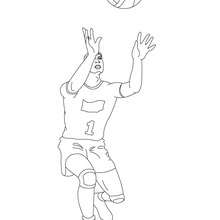 Volleyball reception coloring page