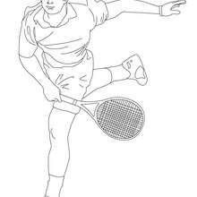Lleyton Hewitt playing tennis coloring page