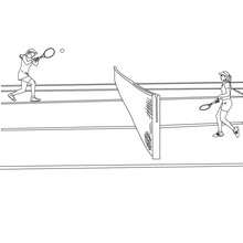 Tennis court coloring page