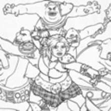 Fiona and other ogres coloring page - Coloring page - MOVIE coloring pages - SHREK 4 coloring pages